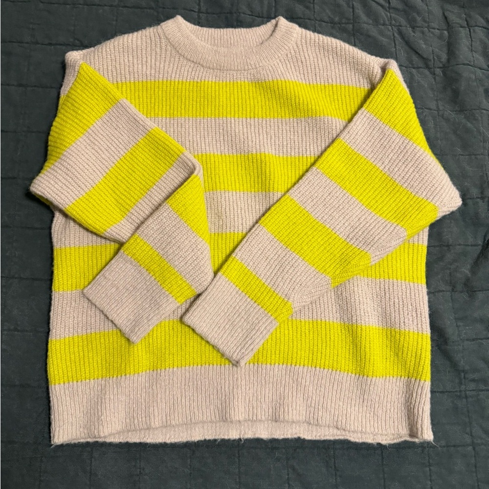 Neon Striped Knit Sweater
